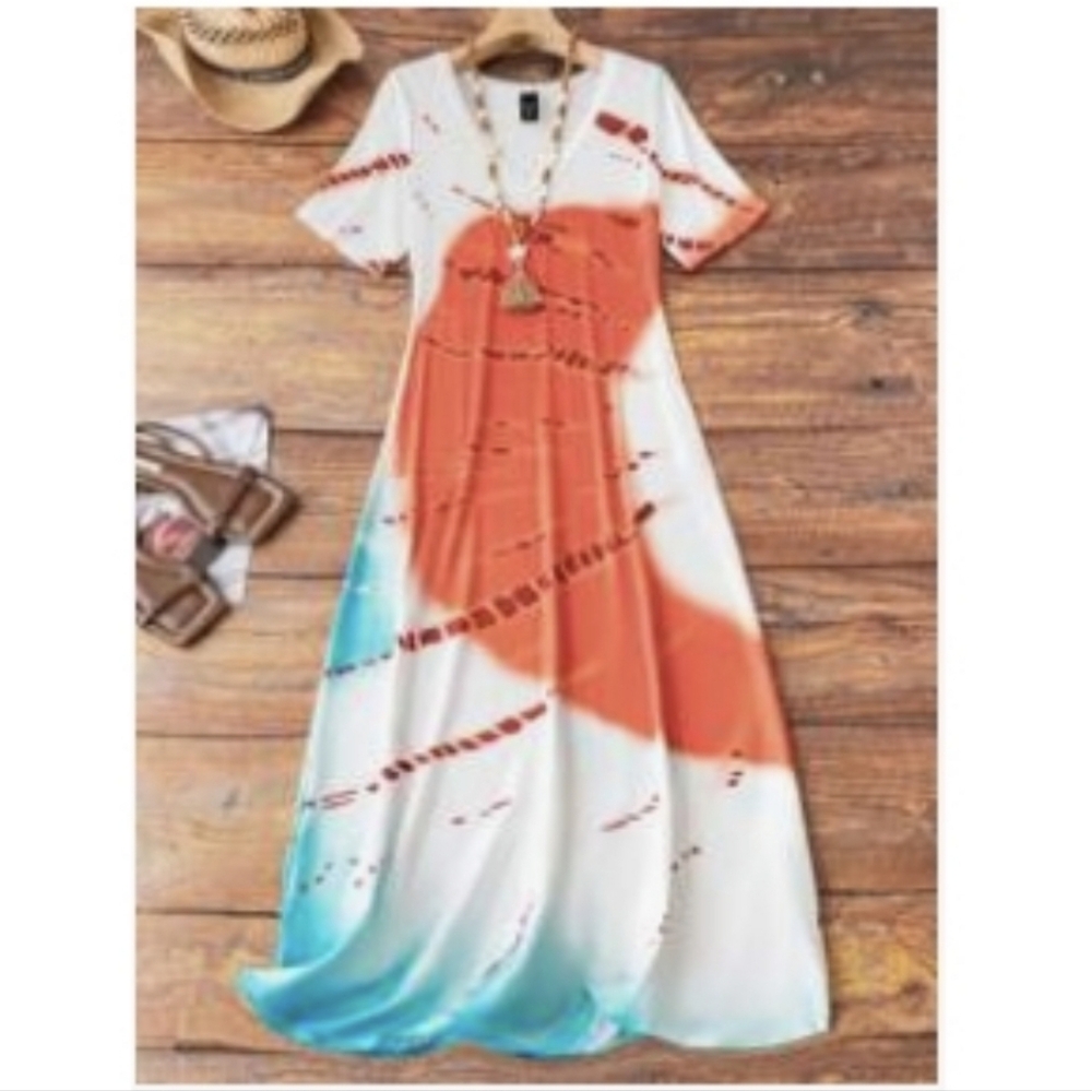 V neck summer dress